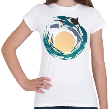 PRINTFASHION Bálnák - Női póló - Fehér női póló