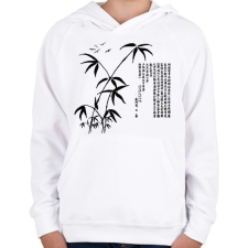 PRINTFASHION bambusz - Gyerek kapucnis pulóver - Fehér gyerek pulóver, kardigán