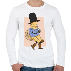 PRINTFASHION Banán bandita - Férfi hosszú ujjú póló - Fehér