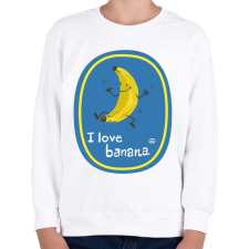PRINTFASHION Banán logó - Gyerek pulóver - Fehér gyerek pulóver, kardigán