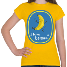 PRINTFASHION Banán logó - Női póló - Sárga női póló