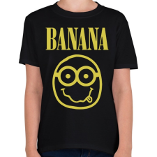 PRINTFASHION Banana - Gyerek póló - Fekete gyerek póló