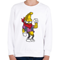 PRINTFASHION Banana Johnny - Gyerek pulóver - Fehér