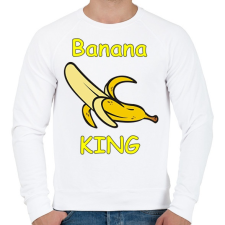 PRINTFASHION Banana king - Férfi pulóver - Fehér férfi pulóver, kardigán