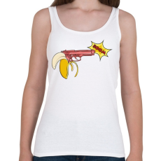 PRINTFASHION Banánfegyver - Női atléta - Fehér
