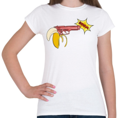 PRINTFASHION Banánfegyver - Női póló - Fehér