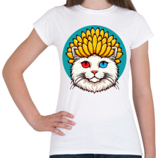 PRINTFASHION Banános macska - Női póló - Fehér női póló