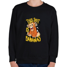 PRINTFASHION Banános maki - Gyerek pulóver - Fekete gyerek pulóver, kardigán