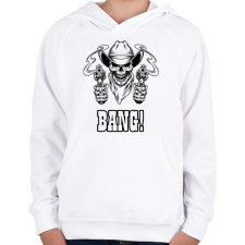 PRINTFASHION Bang! - Gyerek kapucnis pulóver - Fehér gyerek pulóver, kardigán