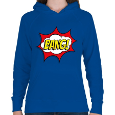 PRINTFASHION Bang! - Női kapucnis pulóver - Királykék női pulóver, kardigán