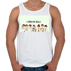 PRINTFASHION Bangtan Boys - Férfi atléta - Fehér