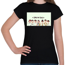 PRINTFASHION Bangtan Boys - Női póló - Fekete