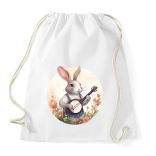 PRINTFASHION Banjos nyuszi - Sportzsák, Tornazsák - Fehér tornazsák