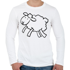 PRINTFASHION Bárány - Férfi hosszú ujjú póló - Fehér