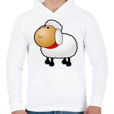 PRINTFASHION Bárány - Férfi kapucnis pulóver - Fehér férfi pulóver, kardigán