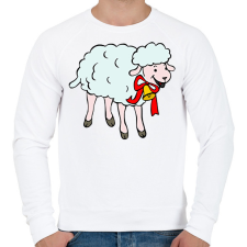 PRINTFASHION Bárány - Férfi pulóver - Fehér férfi pulóver, kardigán