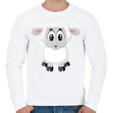 PRINTFASHION Bárány - Férfi pulóver - Fehér férfi pulóver, kardigán
