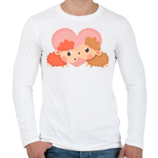 PRINTFASHION Bárány love - Férfi hosszú ujjú póló - Fehér