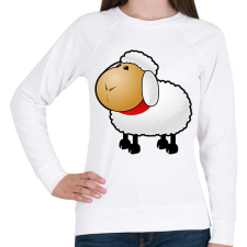 PRINTFASHION Bárány - Női pulóver - Fehér női pulóver, kardigán