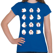 PRINTFASHION Bárányok élete - Női póló - Királykék női póló