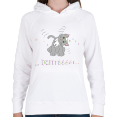 PRINTFASHION Barát - Női kapucnis pulóver - Fehér