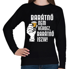 PRINTFASHION Barátnő nem kérdez - Női pulóver - Fekete női pulóver, kardigán