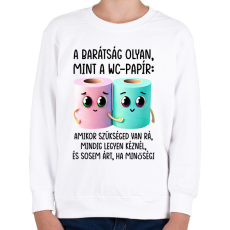 PRINTFASHION Barátok - Gyerek pulóver - Fehér