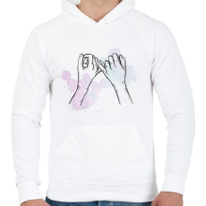 PRINTFASHION Barátok örökké - Férfi kapucnis pulóver - Fehér