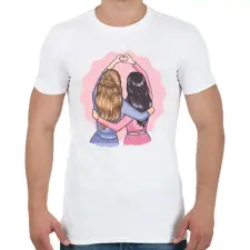PRINTFASHION Barátság - Férfi póló - Fehér férfi póló