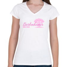 PRINTFASHION Barbenheimer 2023 - Női V-nyakú póló - Fehér női póló