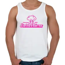 PRINTFASHION Barbenheimer - Férfi atléta - Fehér atléta, trikó