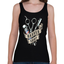 PRINTFASHION Barber - Női atléta - Fekete női trikó