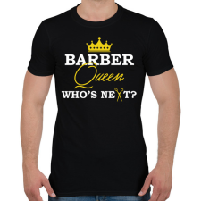PRINTFASHION Barber Queen - Férfi póló - Fekete férfi póló