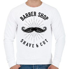 PRINTFASHION Barber shop - Férfi pulóver - Fehér