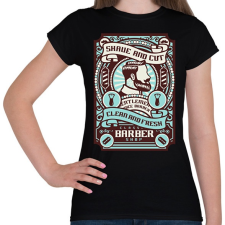PRINTFASHION Barber shop - Női póló - Fekete női póló
