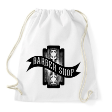 PRINTFASHION Barber shop penge - Sportzsák, Tornazsák - Fehér tornazsák