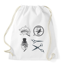 PRINTFASHION barber - Sportzsák, Tornazsák - Fehér tornazsák