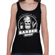PRINTFASHION Barbershop 2 - Női atléta - Fekete