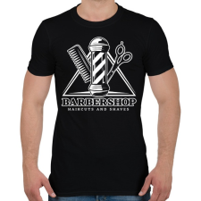 PRINTFASHION Barbershop 3 - Férfi póló - Fekete férfi póló