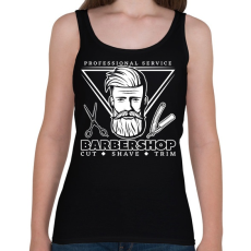 PRINTFASHION Barbershop 4 - Női atléta - Fekete