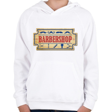 PRINTFASHION barbershoptree - Gyerek kapucnis pulóver - Fehér