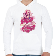 PRINTFASHION Barbie mém - Férfi kapucnis pulóver - Fehér