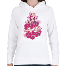 PRINTFASHION Barbie mém - Női kapucnis pulóver - Fehér női pulóver, kardigán