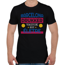 PRINTFASHION Barcelona drukker - Férfi póló - Fekete