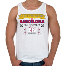 PRINTFASHION Barcelona szurkoló - Férfi atléta - Fehér atléta, trikó