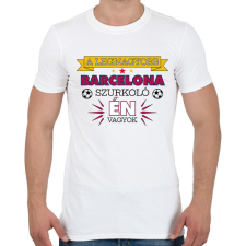 PRINTFASHION Barcelona szurkoló - Férfi póló - Fehér férfi póló