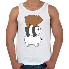 PRINTFASHION barebears - Férfi atléta - Fehér
