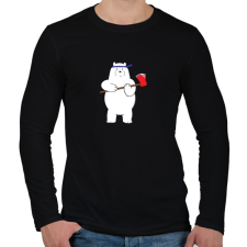 PRINTFASHION barebears_icebear - Férfi hosszú ujjú póló - Fekete férfi póló