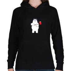 PRINTFASHION barebears_icebear - Női kapucnis pulóver - Fekete