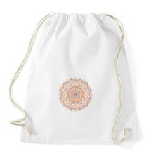 PRINTFASHION Barna-narancs mandala - Sportzsák, Tornazsák - Fehér tornazsák